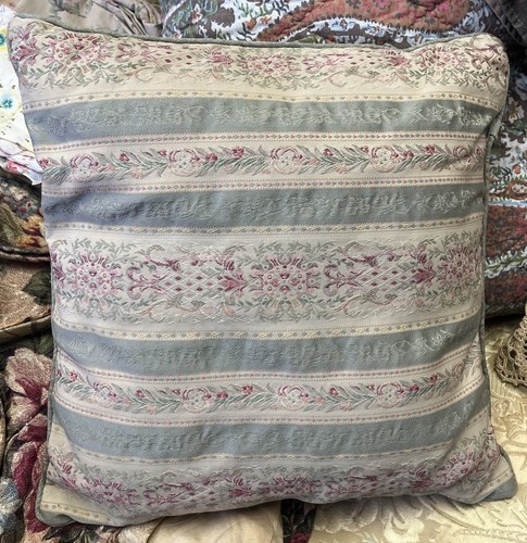 Vintage 1930s French Brocade Pillow 15 x 12