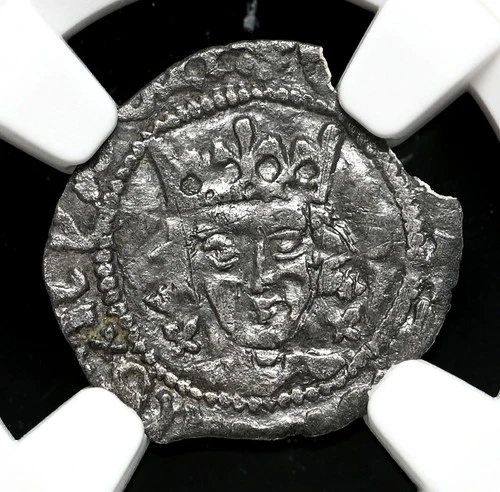 IRELAND. Edward IV, 1471-1483. Silver Penny. Dublin, Rare Burns Type 14H, NGC VF