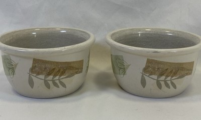 Corelle Coordinates Textured Leaves Small Dessert Ice Cream Bowls 7oz Stoneware
