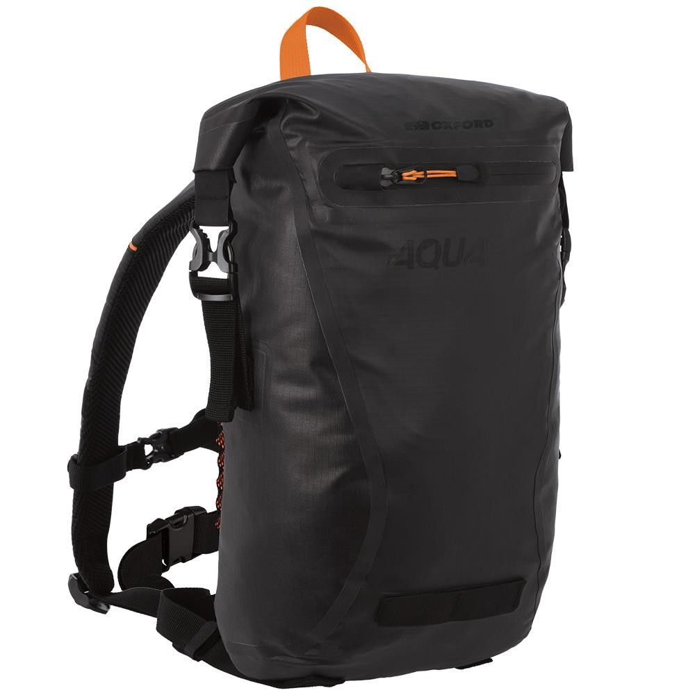 Oxford Aqua Evo 22L Waterproof Motorcycle Bike Backpack Rucksack Black Hi Vis