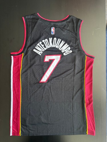 Giannis Antetokounmpo #7 Men's Miami Heat Black Jersey Size XL - 52 - New - NWT