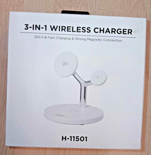 3-In-1 Wireless Charger Q12.0 Fast Charging & Strong Magnetic Connection H-11501