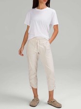 Lululemon Dance Studio Mid-Rise Lined Cropped Pants White Opal Women s 6