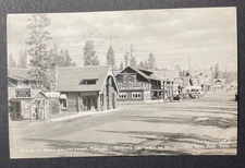 Scene at West Yellowstone Montana Western Entrance YNP RPPC Sanborn Y 1173