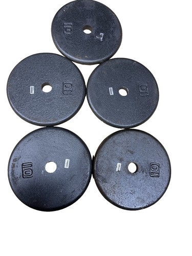 Paire D'assiettes De Poids Vintage Dan Lurie 2,5 Lb - Brooklyn NY, Fonte, Standard, Total 5 Lb, Occasion