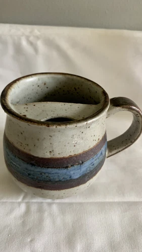 Vintage Otagiri Horizon Speckled Stoneware Moustache Mug Shaving Mug 3.5 x 3.25