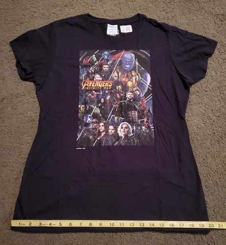 Camiseta de algodón negra para mujer Marvel Avengers: Infinity War talla M - Nueva + etiquetas - Imagen 3 de 5