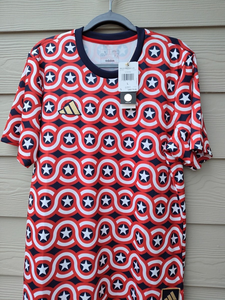 Adidas 2023 Americana Jersey Soccer Captain America Marvel Large MLS PRESHI  US