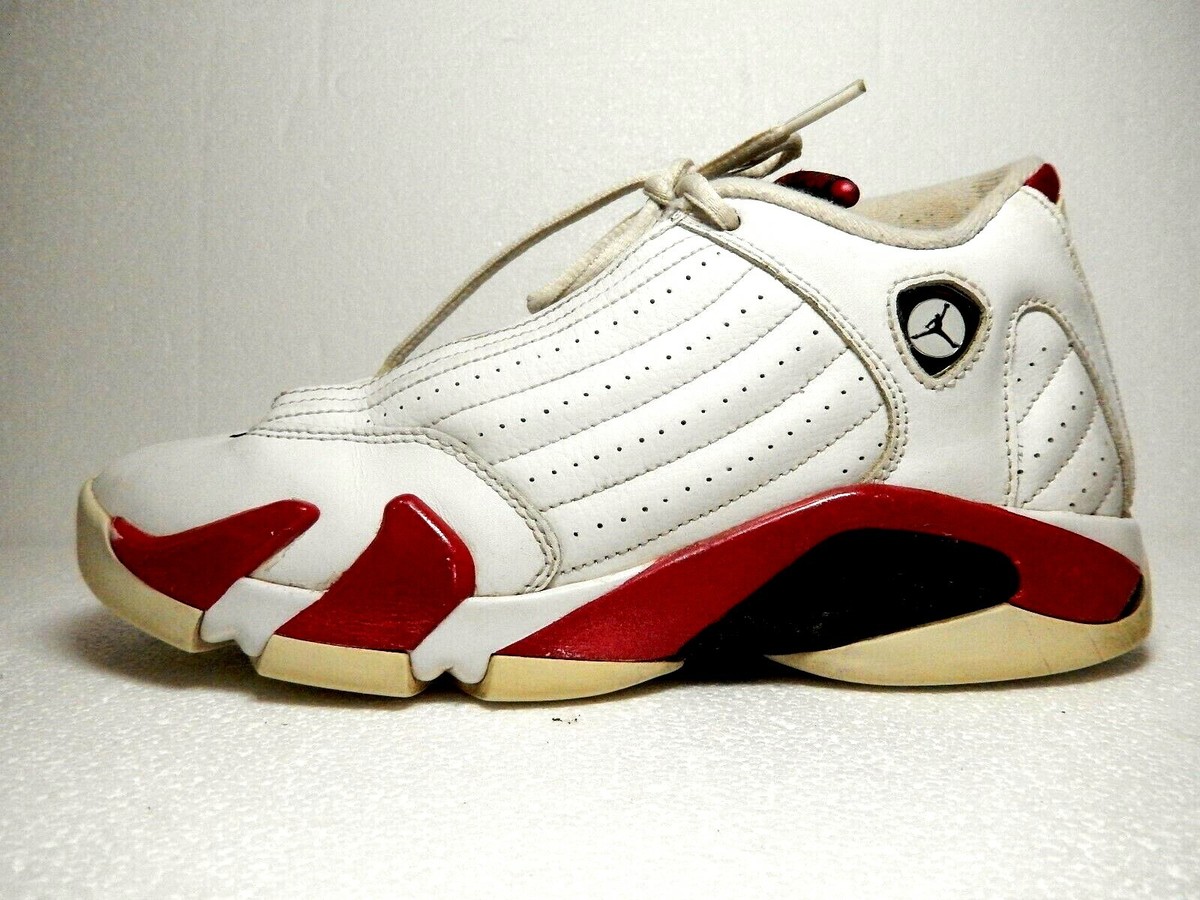2011 Nike Air Jordan 14 XIV Retro GS Candy Cane White Red Size 5.5Y (487524-101) | eBay