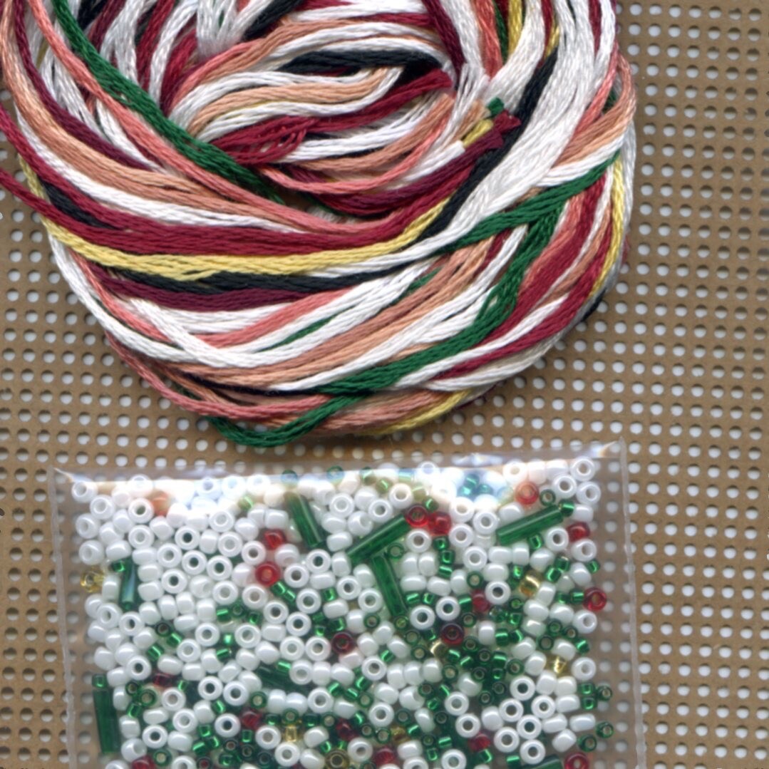Twinkle Claus Beaded Ornament Kit Mill Hill 2002 Charmed Santa Faces
