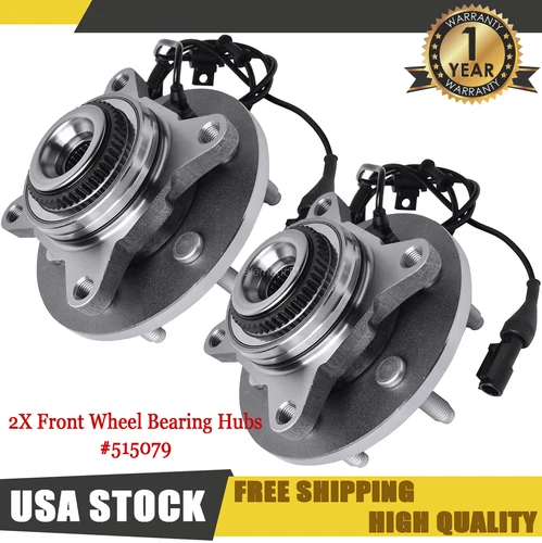 Pair 4WD Front Wheel Hub and Bearings for Ford F-150 Expedition Lincoln Mark LT