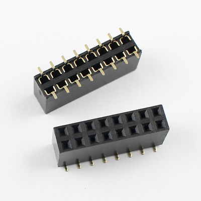 5Pcs 2.54mm Pitch 2x8 Pin 16 Pin Female Double Dual Row SMT Pin Header Strip