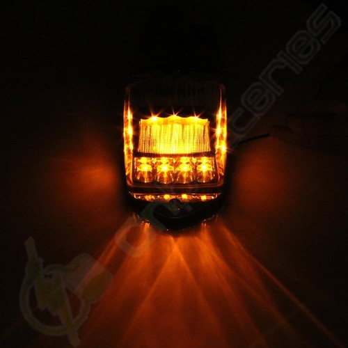 9x Clear / Amber Cab Marker Top Roof Clearance Light 17LED for Freightliner - Picture 8 of 9