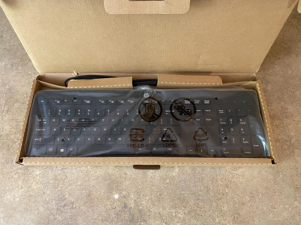 HP HEWLETT PACKARD USB SLIM KB 803181-001 BLACK KEYBOARD /WH - Image 2 of 4