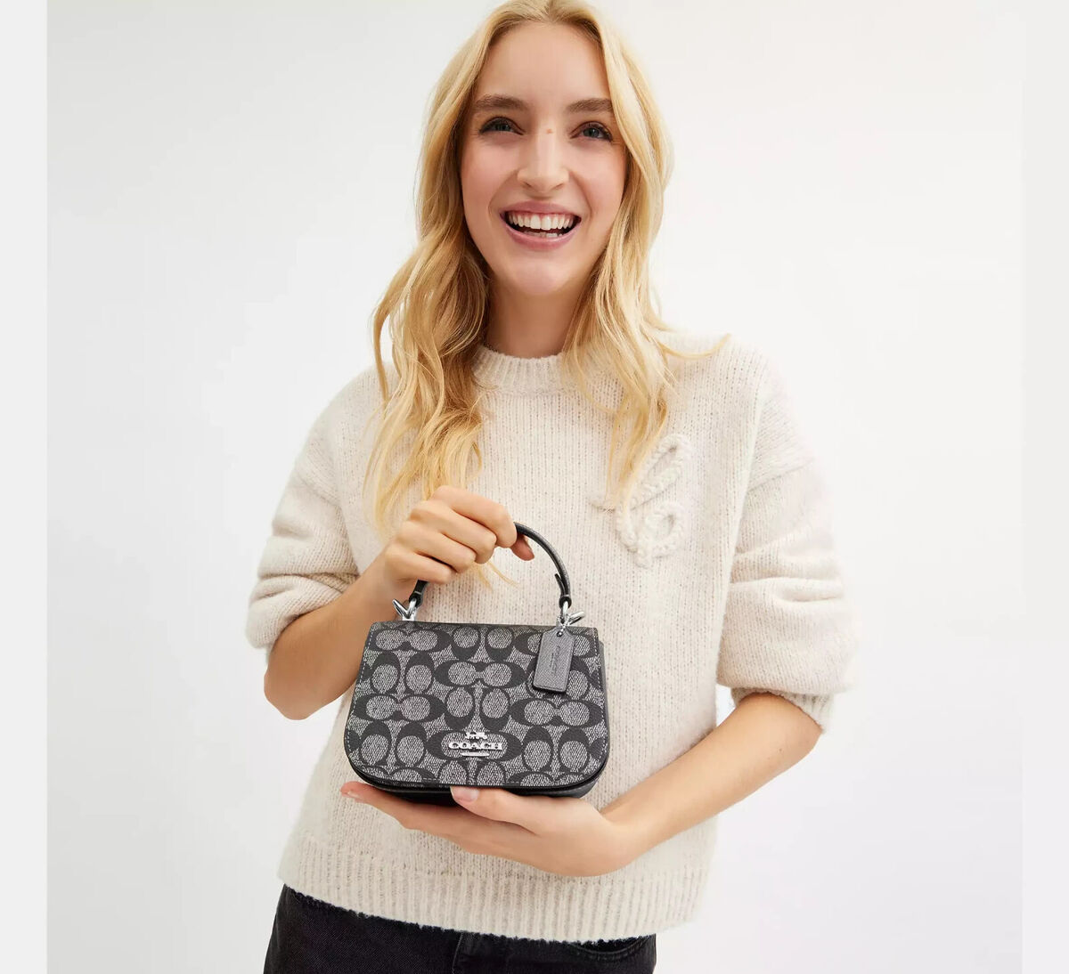 COACH outlet Black Friday Lysa Top Handle Bag Signature COACH outlet Black Friday Lysa Top Handle Bag Signature