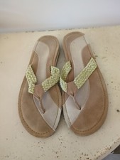 Sperry Top-Sider Womens Suede Leather Flip Flop Sandals Sz US 9