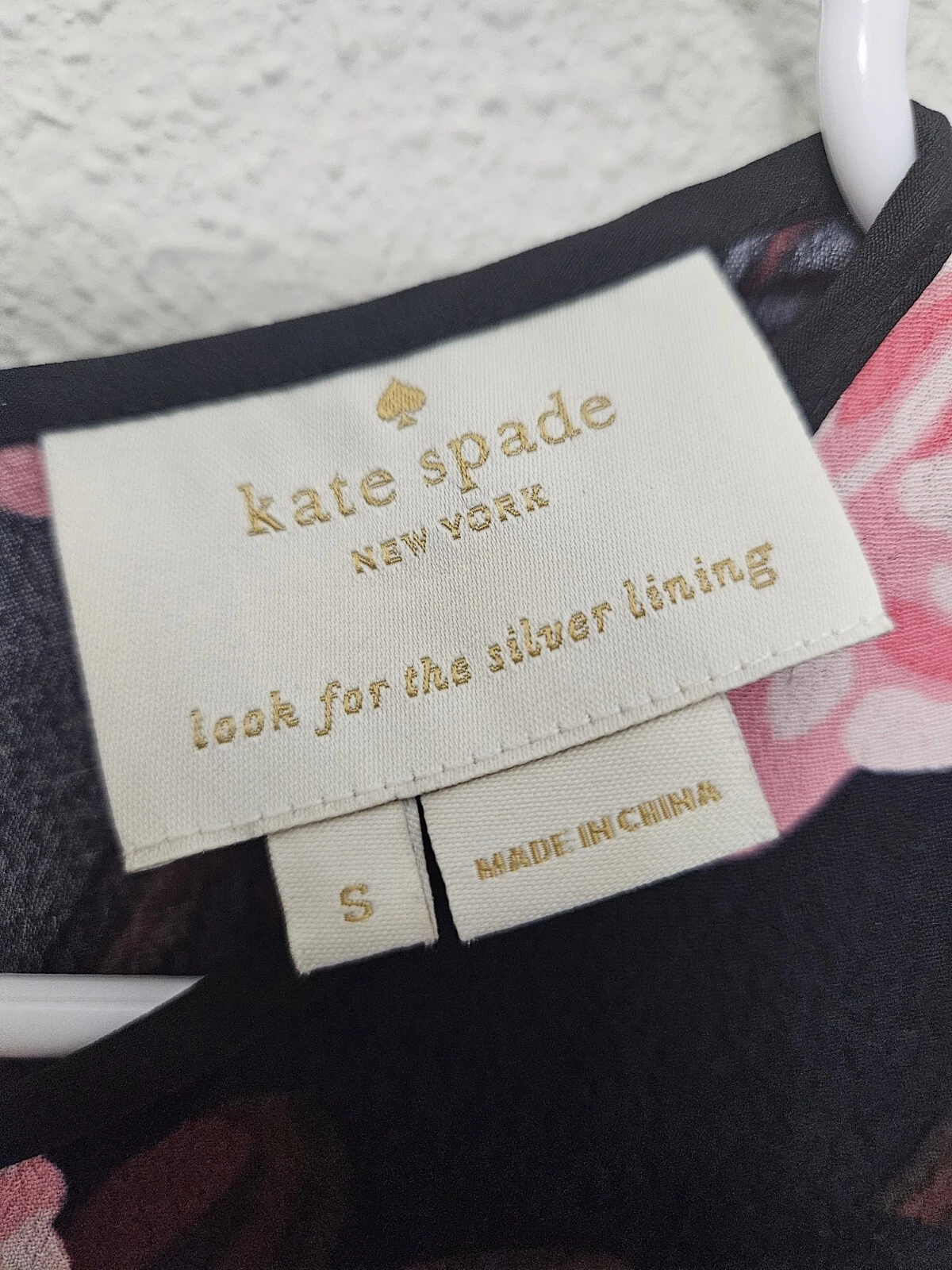 Mini abito Kate Spade piccolo rosa con volant new york floreale manica 3 4 rosa carino