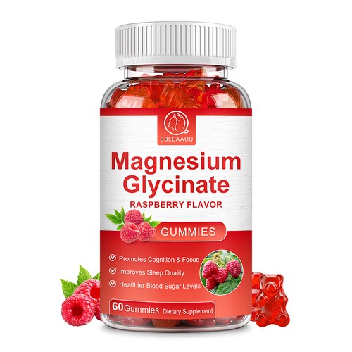 500mg Magnesium Glycinate Gummies Improve Sleep Promotes Cognition & Focus 60pcs - Picture 8 of 8