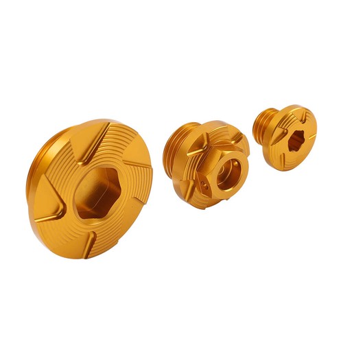 3pc Engine Timing Oil Filter Plugs Screw Bolt Set For Kawasaki KX250/450 KLX450R - Picture 8 of 11