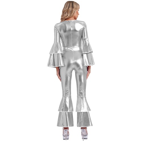 Women's Dance Costume Singer Jumpsuit Bodysuit Sequins Leotard Fancy Dress Up - Picture 28 of 53