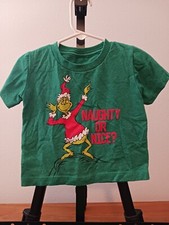 DR. SEUSS THE GRINCH Naughty or Nice Green Short Sleeve Tee Size 12M