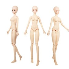 BJD Nude Doll 62cm 26 Movable Joints 1/3 Naked Doll Body Plastic Girl DIY Makeup