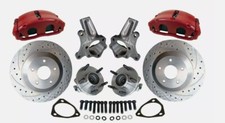 1964-74 Chevelle Camaro Nova 13 Big Brake Kit Ds Rotors Red B12401b