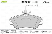 Valeo 302217 Bremsbelagsatz, Scheibenbremse FüR Renault