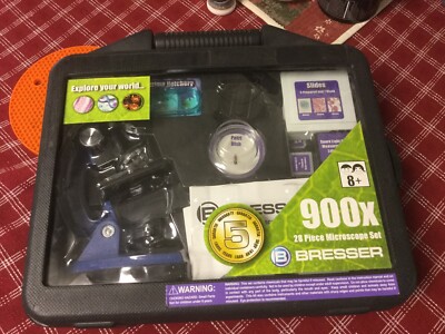 Bresser 900x 28 Piece Microscope Kit Open Box