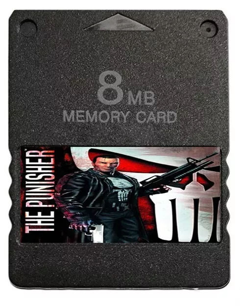 The Punisher PlayStation 2 PS2 Memory Card Unlocked 100% Completed Saves