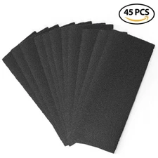 45PC 80 Grit Wet or Dry Sandpaper Waterproof Sander Paper SANDING SHEETS 9x3.6''