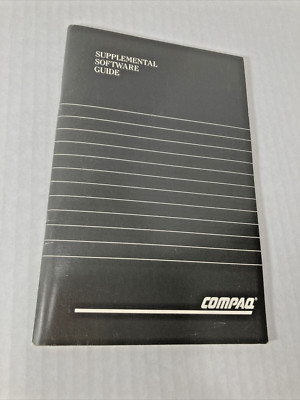 VINTAGE - 1987 COMPAQ COMPUTER SUPPLEMENTAL SOFTWARE GUIDE USER MANUAL