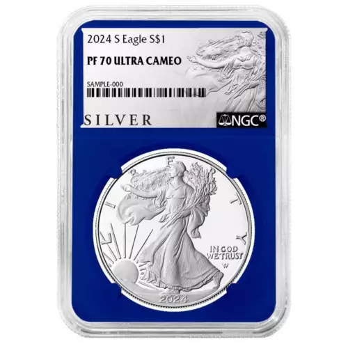 2024-S Proof $1 American Silver Eagle NGC PF70UC ALS Label Blue Core