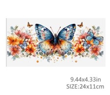 1 Piece Butterfly UV DTF Cup Wrap Transfer Stickers for Glass magic rub on