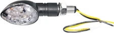 K & S LED Ultra Mini Stalk Marker Light Oval with Short Stem Black Body #25-8935