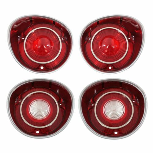 New Pair Of Tail and Back Up Light Lens Set Trim Parts Fits Chevelle A4402K - Foto 1 di 1