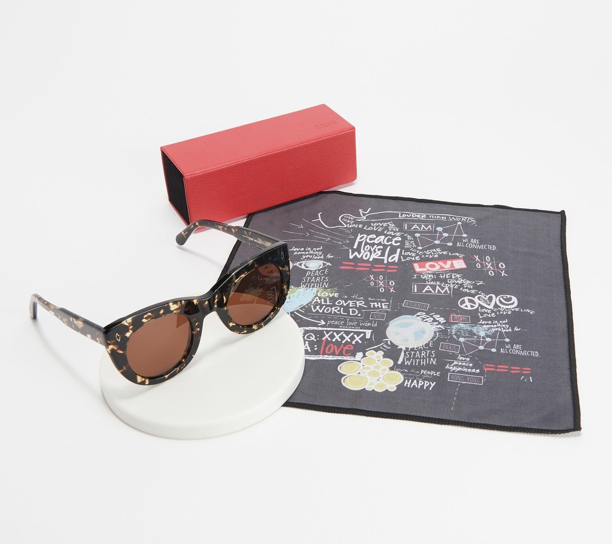 Peace Love World Reflective Soho Sunglasses | eBay display picture 3