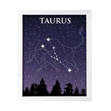 Designs ByLITA Taurus Zodiac Sign Night Sky, Wall Print Art