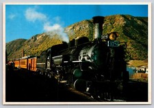 Postcard Colorado steam locomotive 478 Durango Station