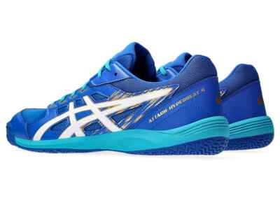 Asics Table Tennis Shoes ATTACK HYPERBEAT 4 Tuna Blue/White