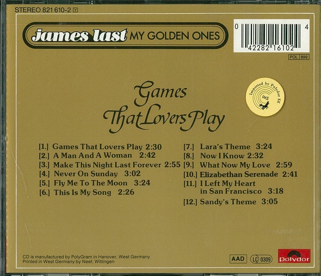 Games Lovers Play by James Last (CD, Polydor) for sale online eBay