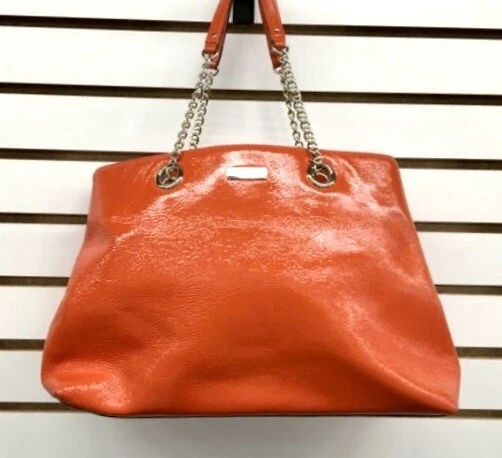 CHAIN STRAP TOTE BAG - Orange