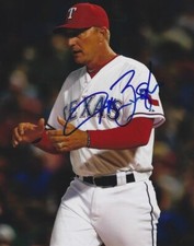 Signed  8x10 JEFF BANISTER TEXAS RANGERS Autographed photo - COA