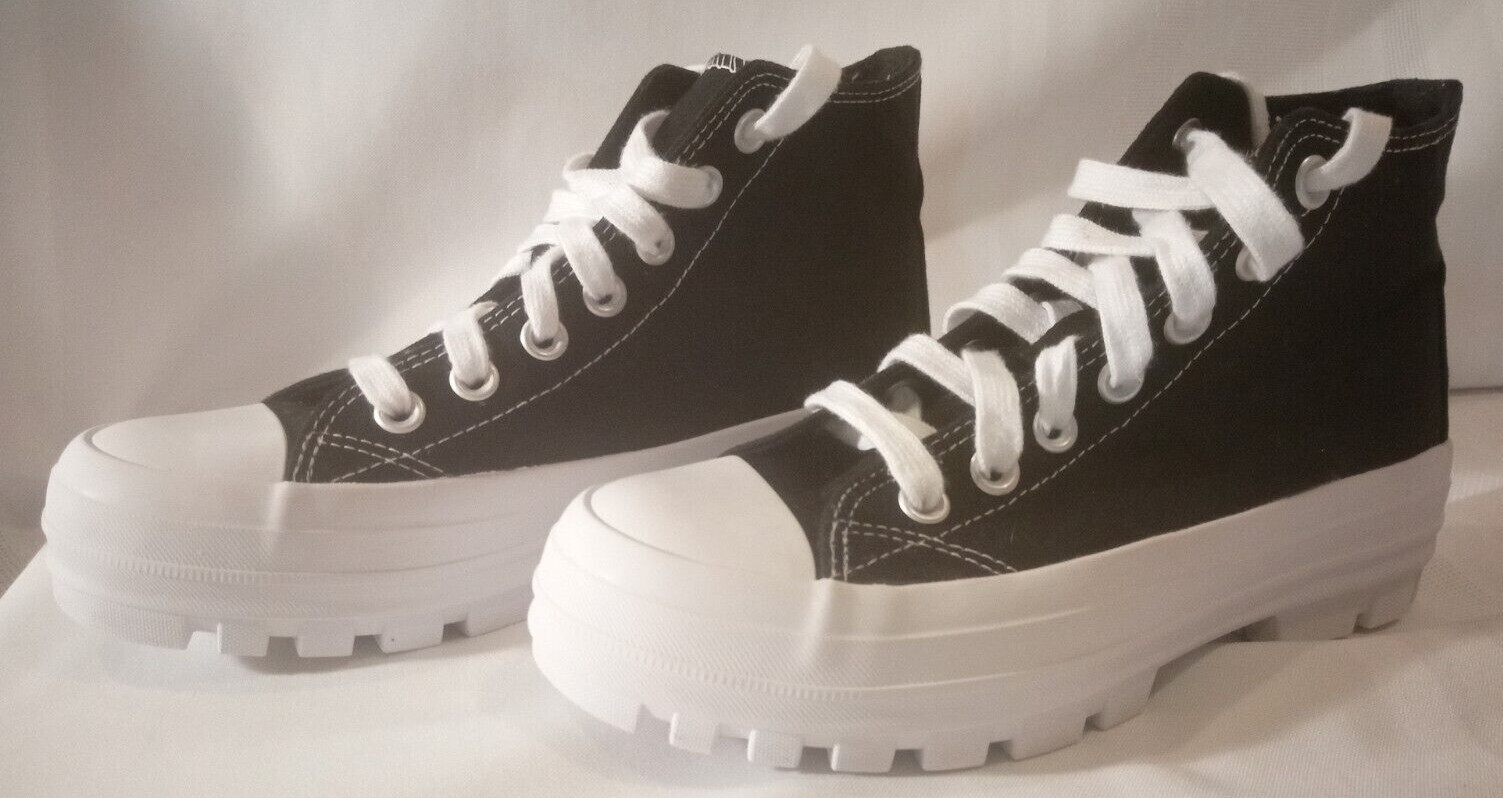 SAOLA Y2K No Boundaries Sneakers classiche da donna nere con lacci in tela taglia 6 suola ad ansa