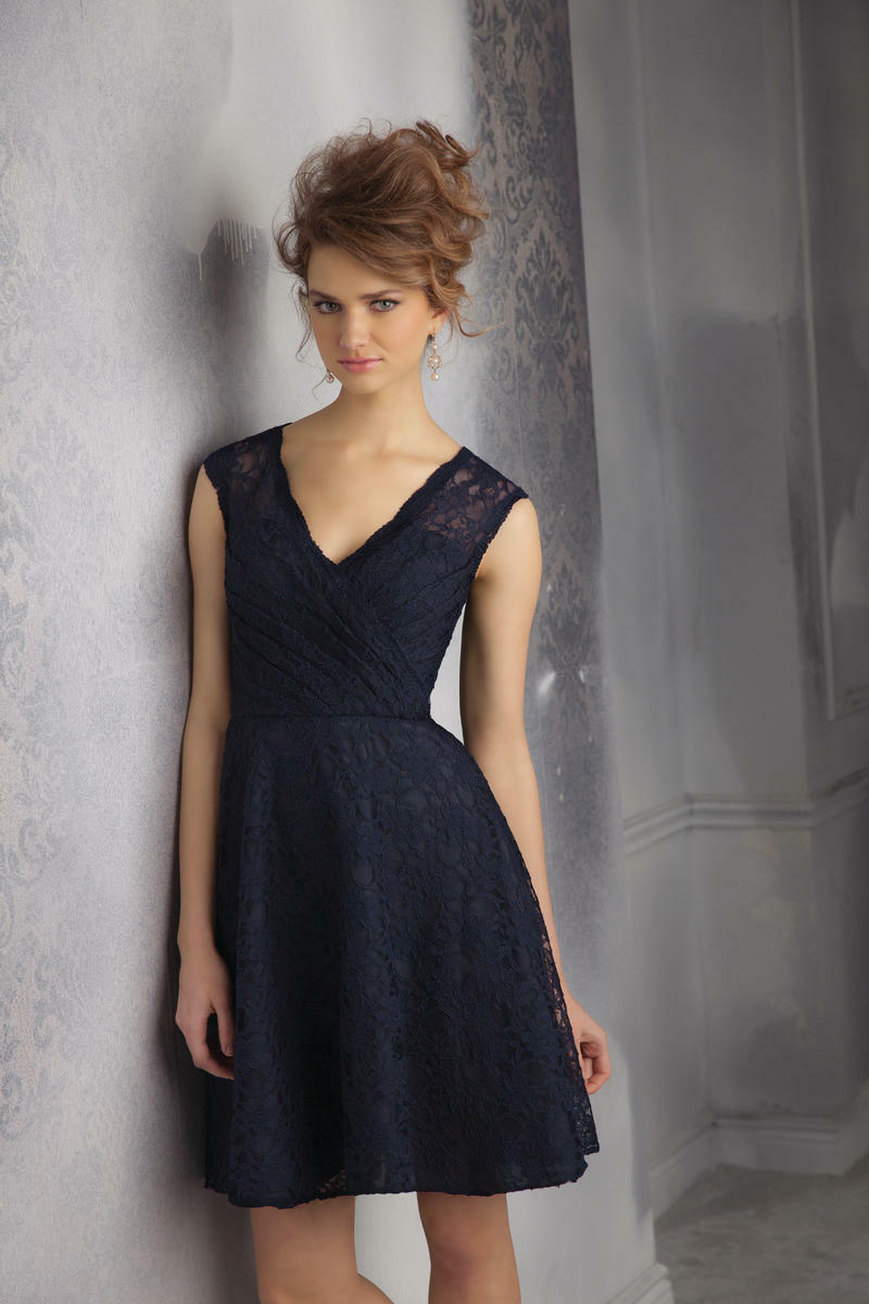 Mori Lee by Madeline Gardner Navy Formal Dress Size 10 - Style