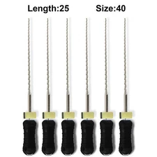 Sky Choice Hedstrom Files - 25 mm Length, Size 40 Black w/Rubber Stopper 6/Pkg