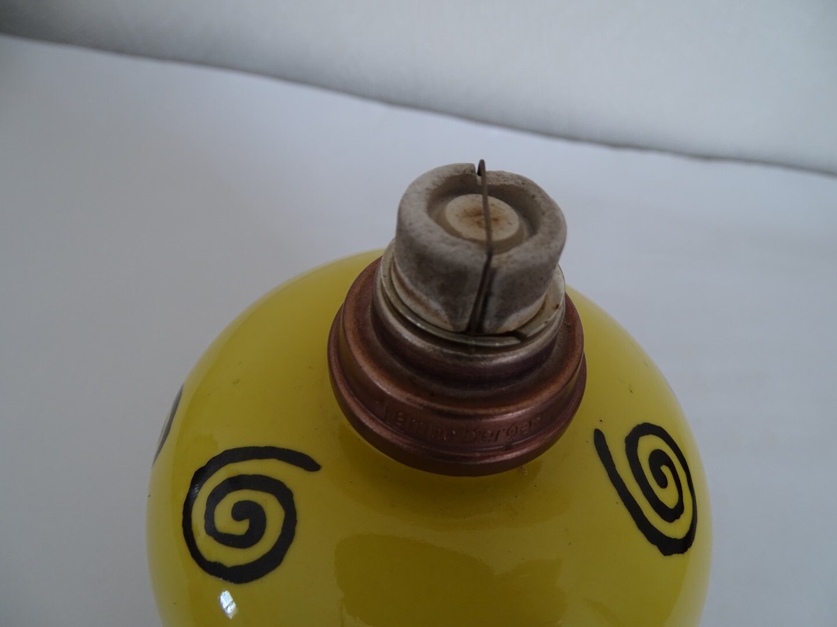 lampe berger jars complète,jaune et noire