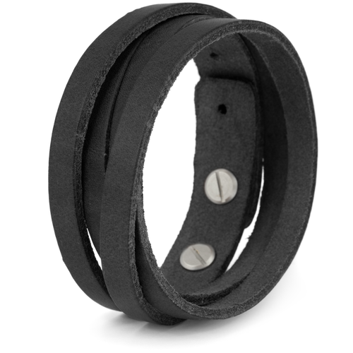 Simaru Leder Armband verstellbares Herrenarmband Wickelarmband für Männer natur - Bild 7 von 18