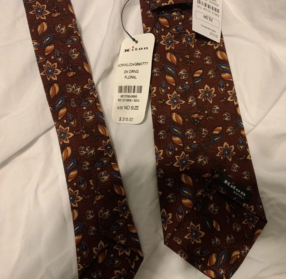 Corbata KITON Napoli 100% lana hecha a mano en Italia Foto 4 de 4