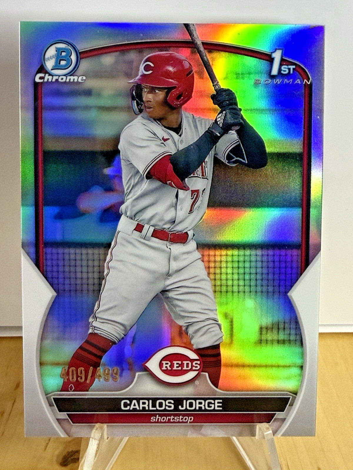 Carlos Jorge 2023 Bowman Chrome 1st #BCP120 Lava Refractor /399 Short Print